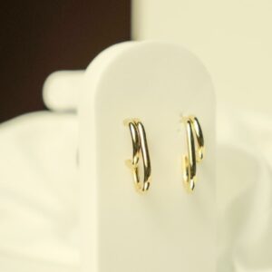 brinco arco dourado